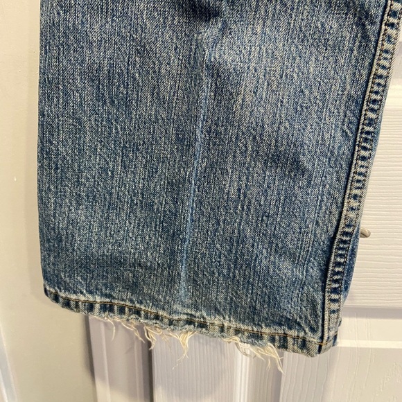 VTG L.L. Bean Size 12 T Boot Cut Cotton Denim Jeans Worn Distressed Med Wash - Picture 11 of 15